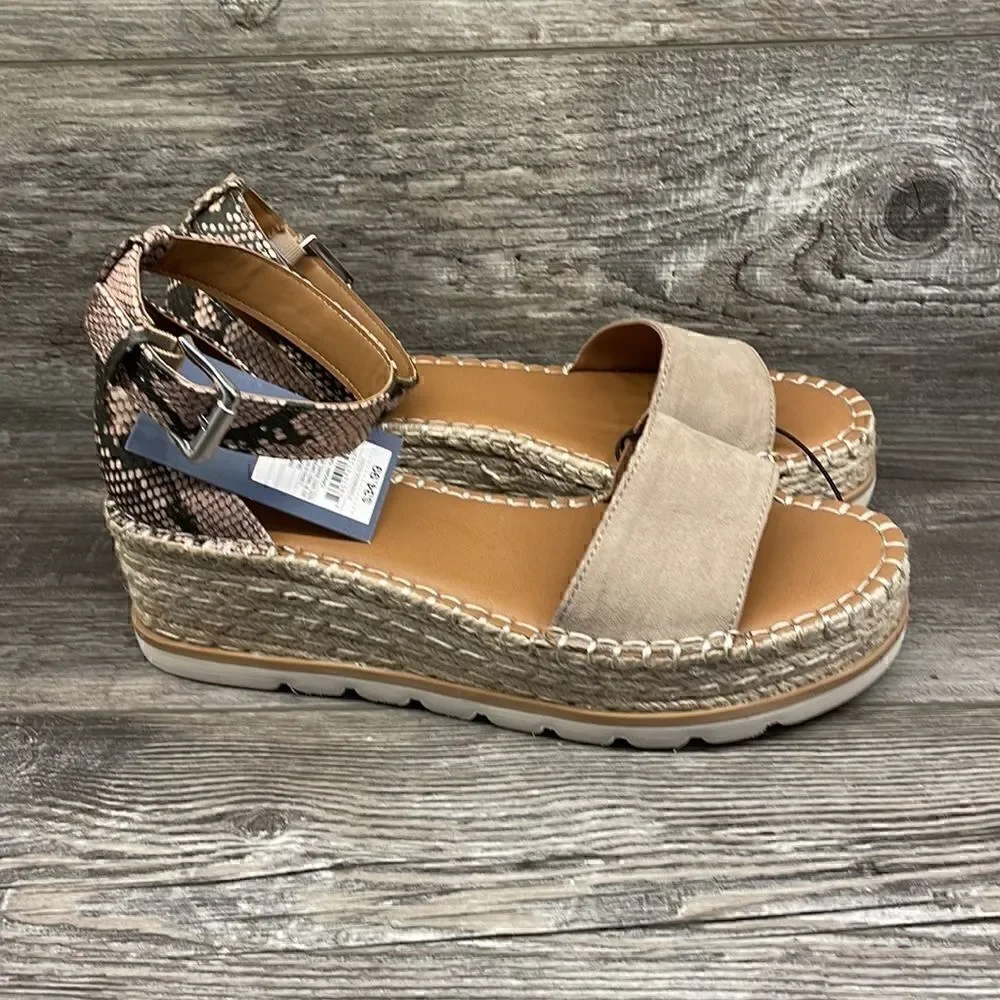 Women's Jean Espadrille Wedges - Universal Thread Gray